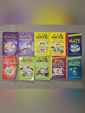 Big Nate Book Bundle - 10 Paperback Graphic Novels & Activity Books